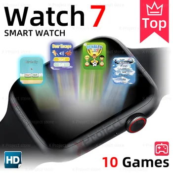 2022 UUS-1.75-Tolline HD-Ekraan Smart Watch Seeria 7 Smartwatch Mäng Bluetooth Kõne Südame Löögisageduse Mehed Naised Fitness Käevõru pk IWO 14