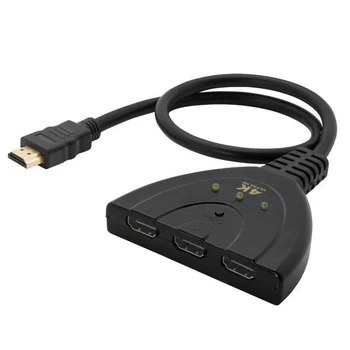 3 Port HDMI Splitter Kaabel 1080P Lüliti Vahetaja HUB Adapter HDTV PS4 Xbox Must