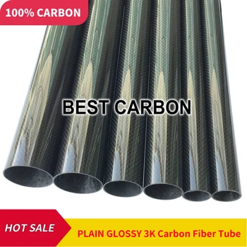 4 tk 5mm x 4 x 1000mm Kõrge Kvaliteedi 3K Carbon Fiber Tavaline Toru