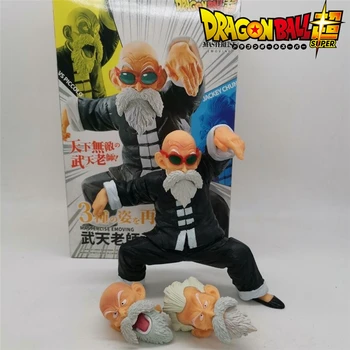 Anime Dragon Ball Joonis Muten Roshi Tugevad Ketid Jackie Chun Figura Vahetatav Pea PVC Tegevus Arvandmed Laekuva Mudel Mänguasjad
