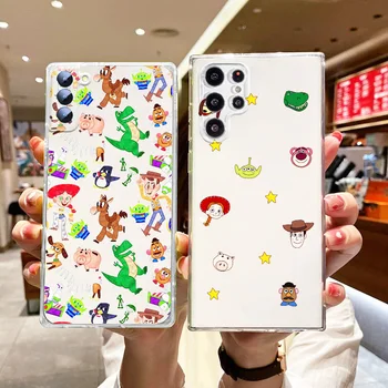 Disney Toy Story Telefon Case For Samsung Galaxy S21 S22 S20 FE S10e S9 S8 Ultra Plus Lite Läbipaistev tagumine Kate