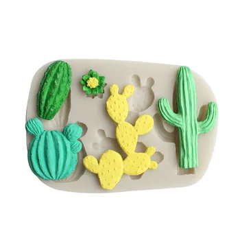 DIY Epoksüvaik Cactus Kujuga Silikoonist Hallituse Fondant Kook Küpsetamine Kaunistamiseks Šokolaadi Hallitus Taim Cactus Silikoon Õliga