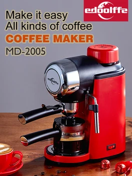 Edoolffe 5 Baari Espresso Kohvimasin 240ml 800W 220V-50Hz Red MD-2005