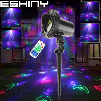 ESHINY Väljas WF RGB Laser Jõulud 36 Muster Projektor Holiday House Pool Puu Baar Seina Aed Maastiku Kerge T86N8