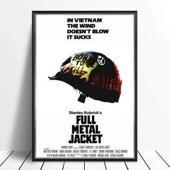 Full Metal Jacket (1987) Plakat Stanley Kubricku Film Wall Decor Matthew Modine Adam Baldwin Vincent D'Onofrio Lee Ermey Prindi