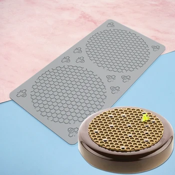 Honeycomb Design Pits Matt Fondant Silikoon Hallituse Suhkru Käsitöö Silikoon Padi Kook Dekoreerimiseks Vahendid Bakeware