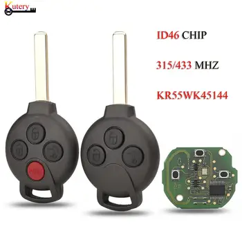 jingyuqin KR55WK45144 Remote Smart Auto Võti Mercedes-Benz Fortwo 451 2007-2013 3/4Buttons 315/433Mhz ID46 PCF7941Chip