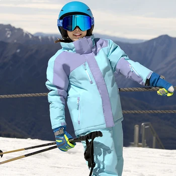 Lumi Lumelaua Jope Kapuutsiga Laste Veekindel Soe Sport Väljas, Lapsed, Beebi Tüdruk Mountain Ski Mantel Ülerõivad Hingav Riided
