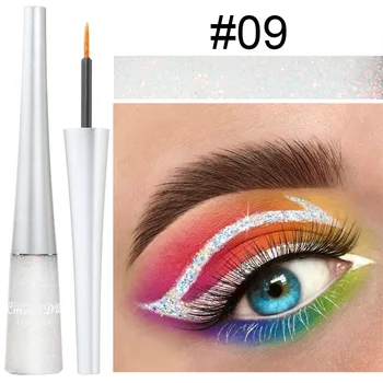 Läikiv Eye Liners Kosmeetika Naiste Pigment Värviline Vedelik Glitter Silmapliiats pärlmutterläiget tekitavad Litrid Diamond Eye Pencil Silmad Meik
