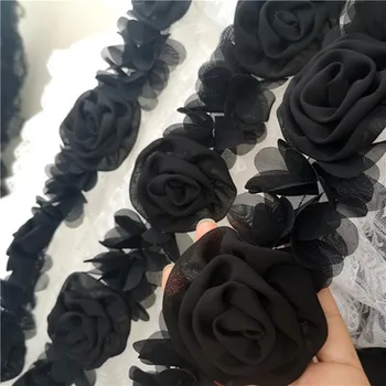 must pulm käsitsi valmistatud sifonki kleit õlapaelad seeliku vöö lill kleit pits tarvikud teenetemärgi