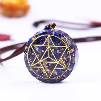 Orgonite Kaelakee Tervendav Meditatsioon Kaelakee Looduslik Kivi Lapis Lazuli Ripatsid, Kaelakeed Orgone Energia Amulett