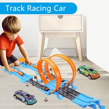 Pala Võidusõidu Auto DIY kokku pandud Ragulka Raudtee Sõiduki Lapsed Konkurentsivõimeline Mängud Vanema ja lapse Suhtlemist Poisid Kingitused 3+