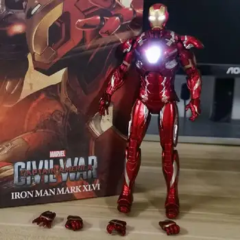 Populaarne Film Välisseadmete Iseloomu Mudel Avengers Iron Man Mk46 Laste Liikuv Nukk Liigend Mänguasi 18 Cm Kaunistused