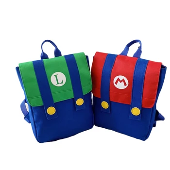 Täiskasvanud laste animatsioon mäng Luigi vennad laste Seljakott Punane Sinine M täht koolikotti kingitus
