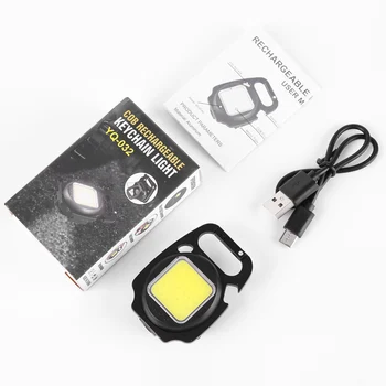 Võtmehoidja Taskulambid, COB LED Laetav Väike Tuled, 500 Luumenit Kaasaskantav Pocket Mini Targemaid Taskulamp koos Pudeli Avaja